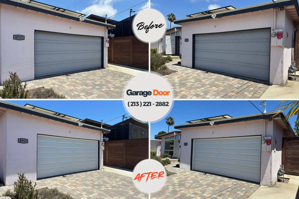 Before and after: garage door repair Westfield, NJ